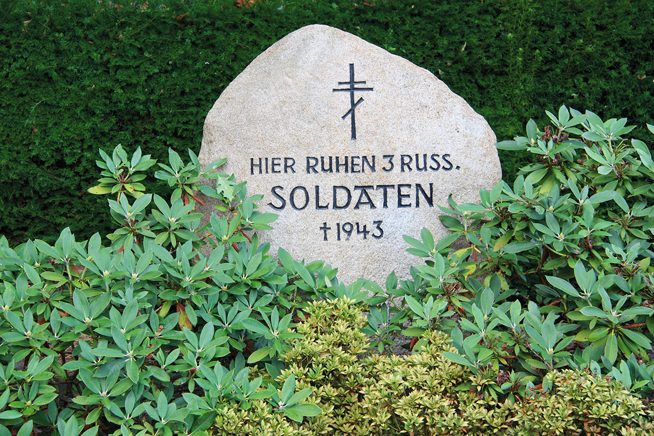 Friedhof-Stein russ. Soldaten